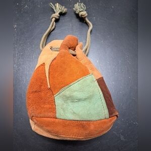 Leather Patchwork Pouch